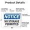 Signmission No Storage Permitted, 10 in W x Rectangle, Aluminum OS-2PACK-NS-A-710-L-14867 - alternate 8